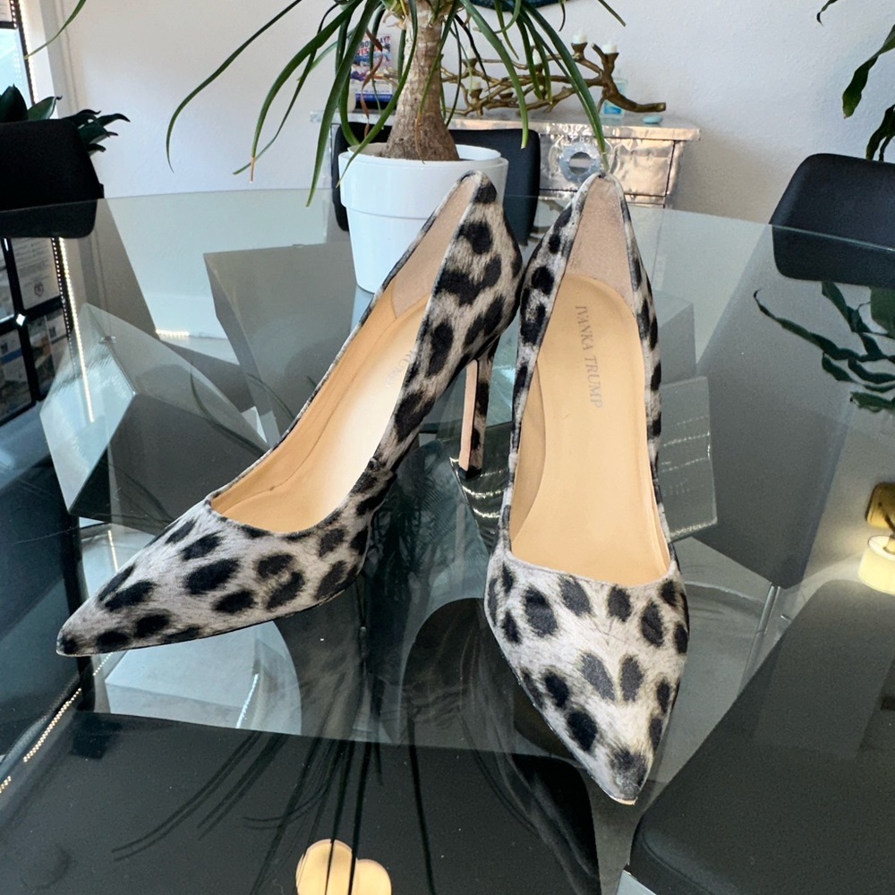 Ivanka Trump Faux Animal Fur Heels